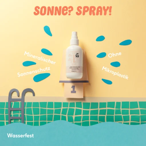 NAÏF Sonnenschutzspray LSF 50 (0% Parfüm, Baby & Kind, 100 ml)