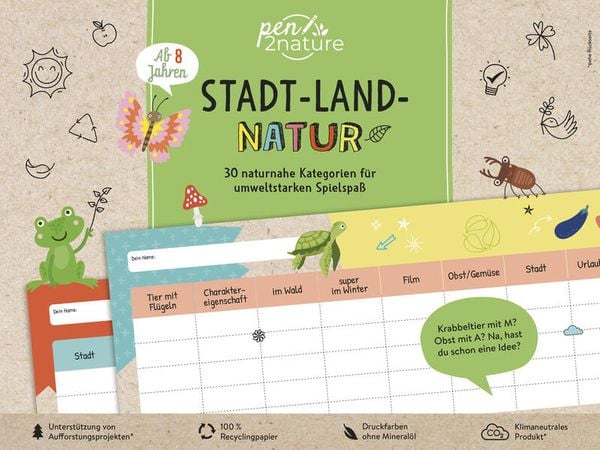 pen2nature Spielblock | Stadt-Land-Natur (ab 8 J.)