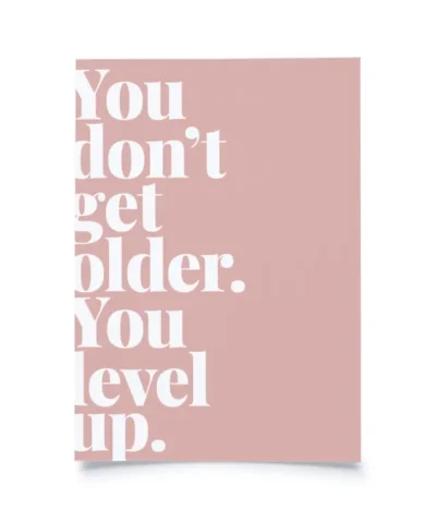 Tadah Postkarte | You don't get older. You level up.