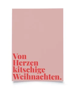 Tadah Postkarte | Von Herzen kitschige Weihnachten