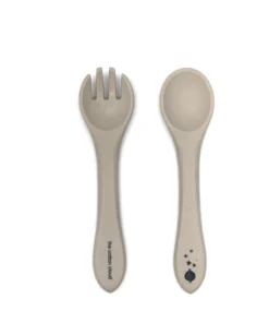 Cotton Cloud Kinderbesteck Set aus Silikon sand