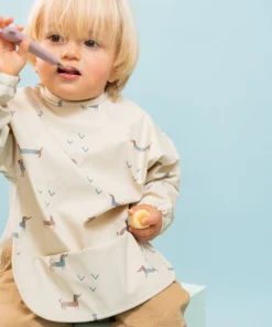 Cotton Cloud Langarm-Lätzchen | Dackel