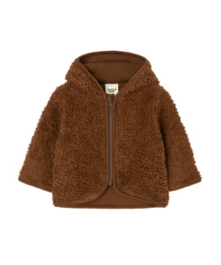 Tiralahilacha Baby Sherpa Jacke aus Bio-Baumwolle TIN | Marron