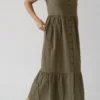 Tiralahilacha ERW Bio Baumwollkleid mit Träger BELINDA | olive