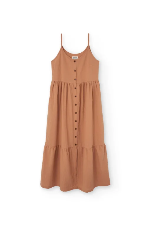 Tiralahilacha ERW Bio Baumwollkleid mit Träger BELINDA | rosa – Bild 2