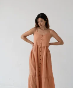 Tiralahilacha ERW Bio Baumwollkleid mit Träger BELINDA | rosa