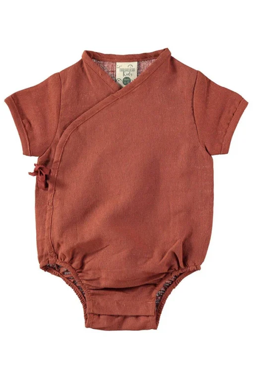 Tiralahilacha Wickel Body kurzarm LEINEN | mars red