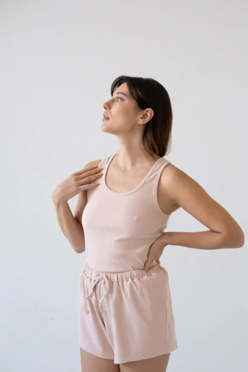 Tiralahilacha ERW RIB Tank Top BONIE | rose