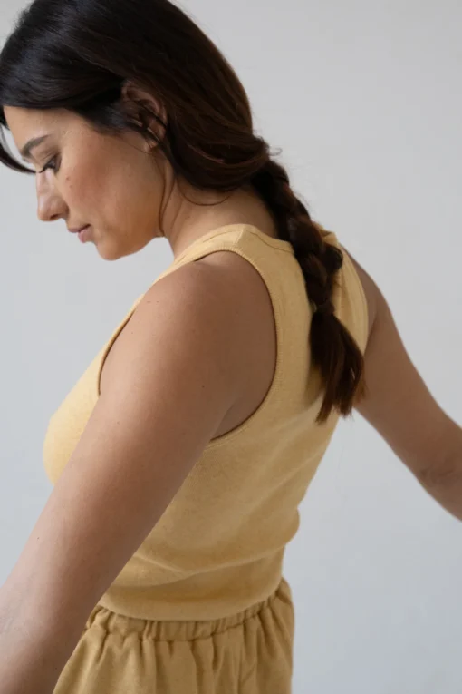 Tiralahilacha ERW RIB Tank Top BONIE | yellow