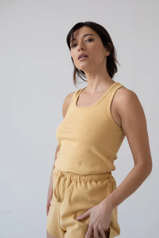 Tiralahilacha ERW RIB Tank Top BONIE | yellow – Bild 4