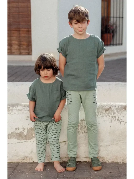Tiralahilacha leichte Kinderhose EDEL | grün – Bild 6