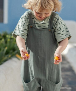 Tiralahilacha Musselin Jumpsuit EINES | Grün