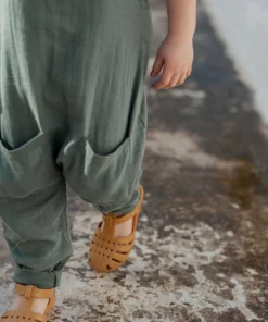 Tiralahilacha Musselin Jumpsuit EINES | Grün