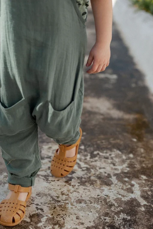 Tiralahilacha Musselin Jumpsuit EINES | Grün