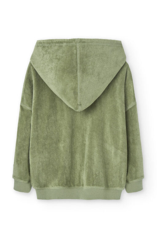 Tiralahilacha Kinder Sweatshirt Helmi | Frottee grün – Bild 3
