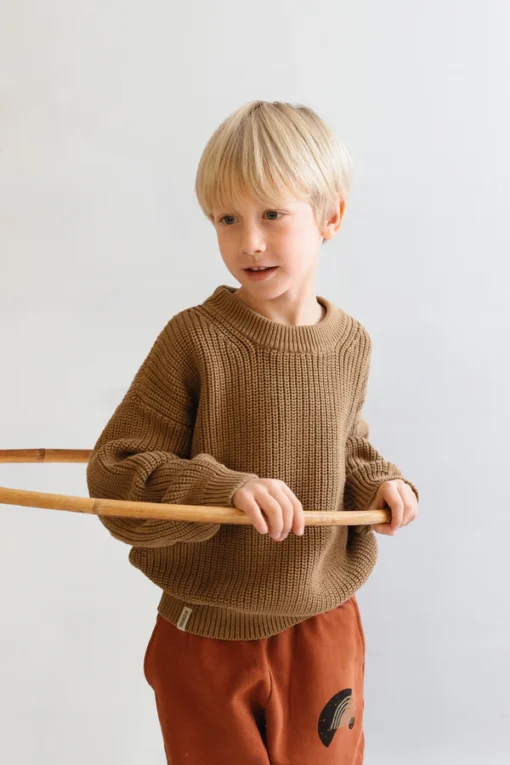 Tiralahilacha Kinder unisex Strick Pullover | braun