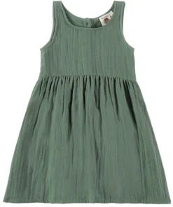 Alternative view of Tiralahilacha Kinder Wende Kleid Kurzarm Musselin EDLIN | Green