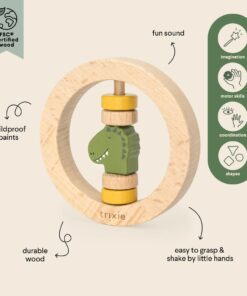 Alternative view of Trixie Baby Holzrassel rund (ab 6m +) | Dino