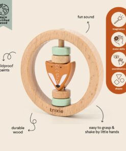 Trixie Baby Holzrassel rund (ab 6m +) | Fuchs