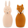 Trixie Badespielzeug (ab 6 Monaten) | Quetschtiere Mrs. Rabbit & Mr. Fox