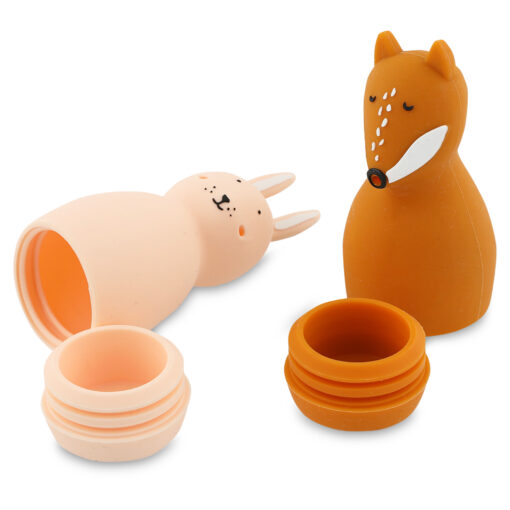 Trixie Badespielzeug (ab 6 Monaten) | Quetschtiere Mrs. Rabbit & Mr. Fox – Bild 2