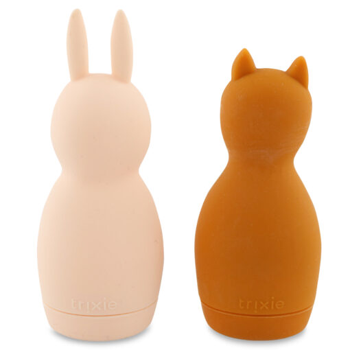 Trixie Badespielzeug (ab 6 Monaten) | Quetschtiere Mrs. Rabbit & Mr. Fox – Bild 4