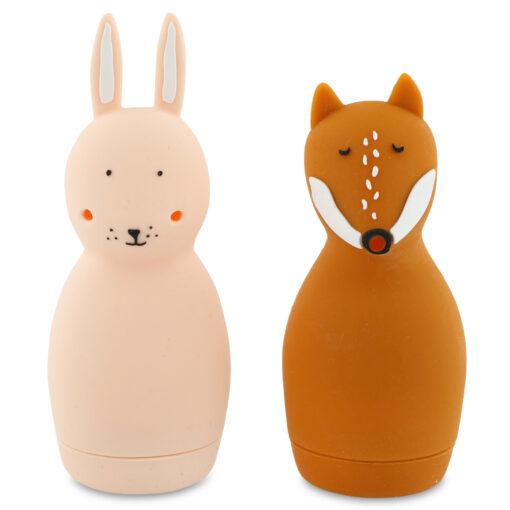 Trixie Badespielzeug (ab 6 Monaten) | Quetschtiere Mrs. Rabbit & Mr. Fox