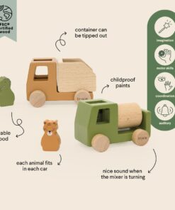 Alternative view of Trixie Holz Baustellenfahrzeuge mit Tieren (ab 18m +)
