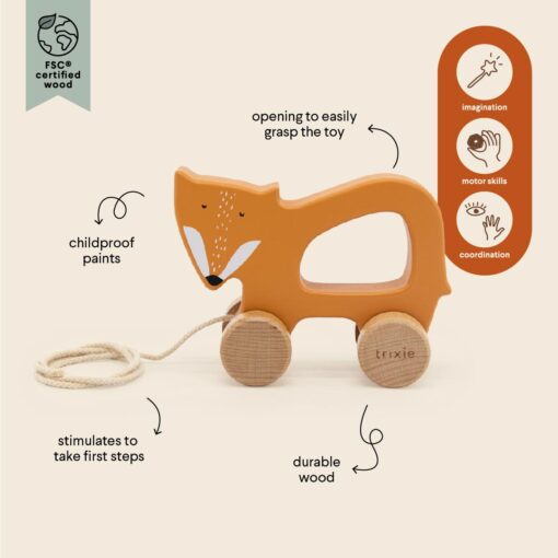 Trixie Holz Nachziehtier Fuchs (ab 18m +) – Bild 3