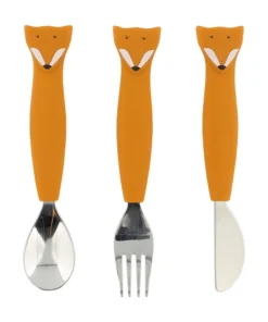Trixie Kinderbesteck mit Silikongriff 3teilig (12m+) | Fuchs