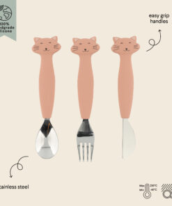 Alternative view of Trixie Kinderbesteck mit Silikongriff 3teilig (12m+) | Katze