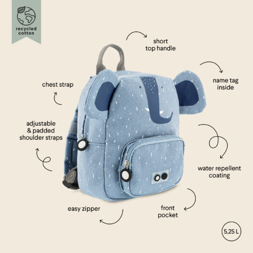 Trixie Kleinkind Rucksack | Elefant – Bild 5