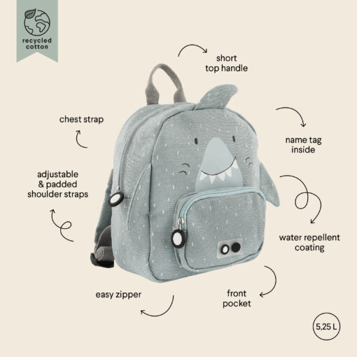 Trixie Kleinkind Rucksack | Hai – Bild 6