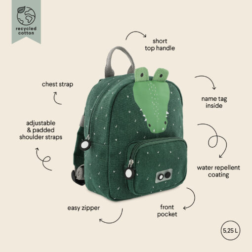 Trixie Kleinkind Rucksack | Krokodil – Bild 2