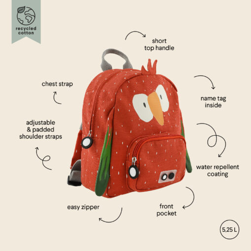 Trixie Kleinkind Rucksack | Papagei – Bild 2
