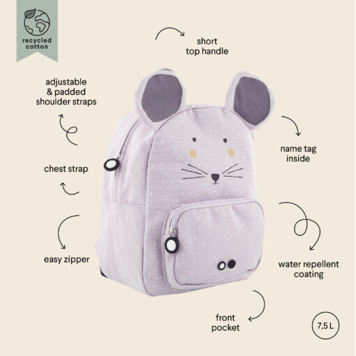 Trixie Kinder Rucksack | Maus – Bild 4