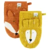 Trixie Waschhandschuh klein 2er Set | Löwe und Fuchs