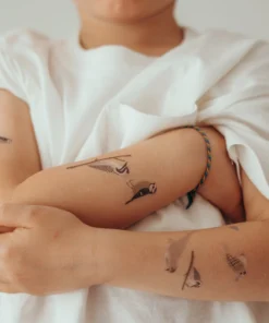 Vegane Bio Tattoos VÖGEL von Nuukk