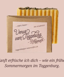 Feste Dusch- und Pflegeseife mit Schafmilch | Venus - 100% NATUR von Toggenburger Naturseifen