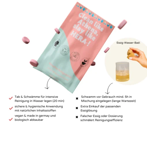 Hera AthenaPure Reinigungstabs (für Menstruations Schwamm)
