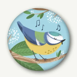 VIERUNDFÜNFZIG Magnet (37mm) | Blaumeise blau