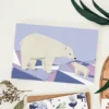 VIERUNDFÜNFZIG Postkarte | Eisbär mit Kind