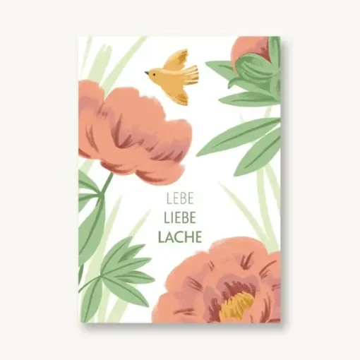 VIERUNDFÜNFZIG Postkarte | Lebe Liebe Lache