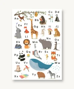 VIERUNDFÜNFZIG Postkarte | Tieralphabet