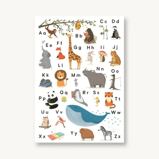 VIERUNDFÜNFZIG Postkarte | Tieralphabet