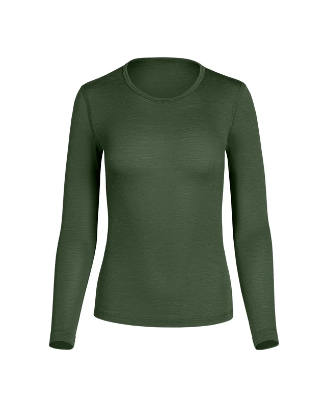 MENIQUE Damen Langarmshirt 160 Merino | Grün – Bild 5