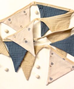 Wimpelkette aus Musselin | blumen